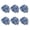 Blue silver, variant on 6-Pack Cheerleading Pom Poms, Metallic Pom Poms Bulk with Handles, Plastic Sports Pom Poms for Cheer, Dance & Parties