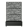 thumbnail image 2 of MAYEERTY 72"x47" Metal Black Rectangle Planter Box, Outdoor Raised Garden Beds with Trellis for Vine Climbing Plants, 2 of 6