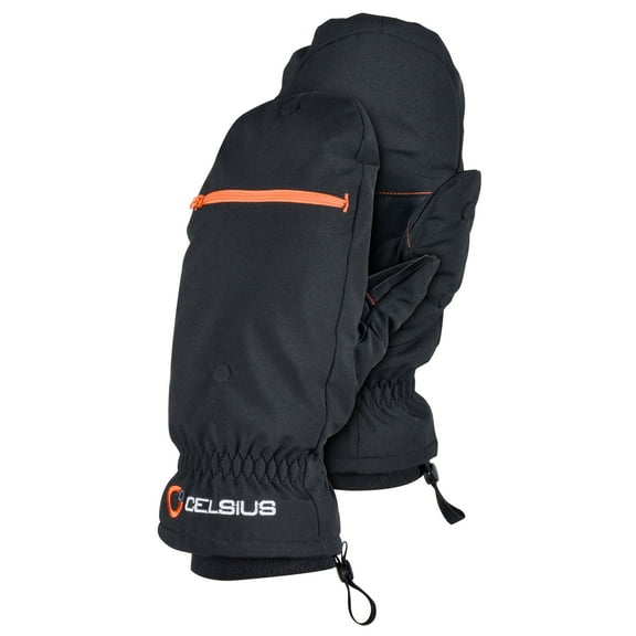 Celsius Insulated Durable Flip Mittens, Unisex, Adult Large/X-Large, Black