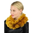 thumbnail image 2 of Women's Soft Ruffle Faux Fur Neck Warmer Collar Scarf, Mustard, 2 of 3