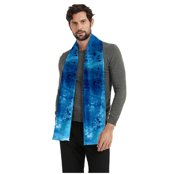 EQWLJWE Autumn And Winter Trend Watercolor Printed Warm Crystal Super Soft Flannel Scarf