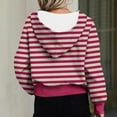 thumbnail image 4 of Sweatshirts For Teen Women Long Sleeve Print Casual Zipper Graphic Hoodies Drawstring Pullover Oversized Hoodies, 4 of 6