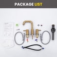 thumbnail image 7 of Wowow 8 in. Widespread 2-Handle Bathroom Faucet with Pop-Up Drain Kit Included and Supply Lines in Gold, 7 of 7