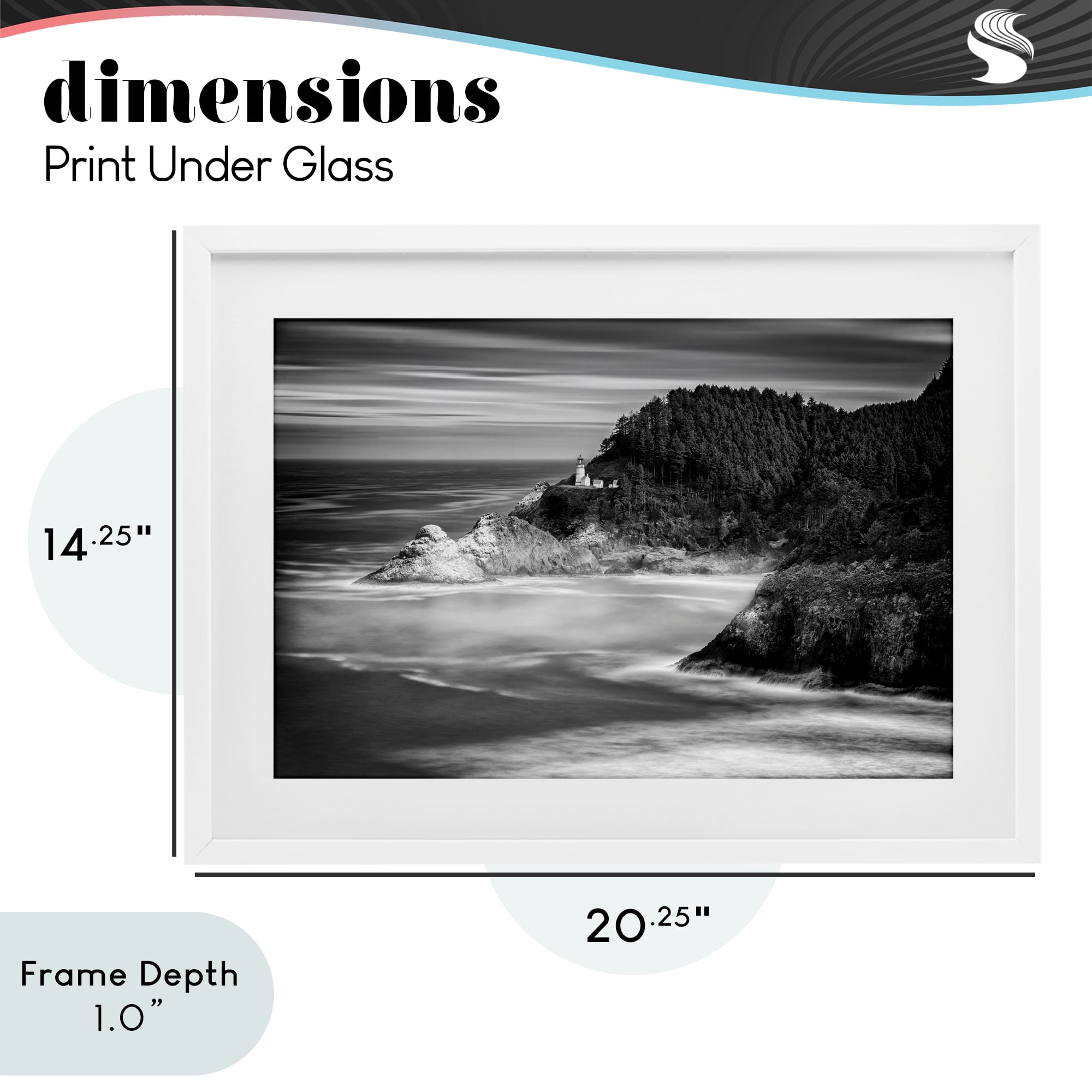 Stupell Industries Perched Above The Pacific White Framed Print Under Glass, design by Rick Berk