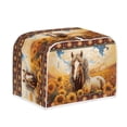 thumbnail image 2 of ZUXONGSY Sunflower Azetec Tribal Horse Toast Cover 2 Slice Kitchen Appliance Covers Wide Slot Quilted Two Slice Toaster Appliance Dust-Proof Cover Fingerprint Protection Home Decor, 2 of 7