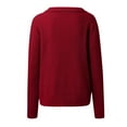 thumbnail image 5 of Womens sweaters v neck lapel collar Stylish Pullover Sweaters soft Autumn winter comfy long sleeve knitted sweaters for ladies, 5 of 6