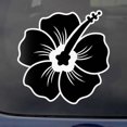 thumbnail image 4 of Hibiscus Decal Black Sticker Vinyl Rear Window Car Truck Laptop Flower Wall Water and Fade Resistant 4 Inches, 4 of 4