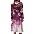 thumbnail image 4 of Womens Summer Casual Midi Maxi Dresses Plus Size Flowy Casual V Neck Wrap Dress Elegant Formal Floral a Line Dress, 4 of 5