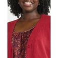 thumbnail image 4 of Terra & Sky Women's Plus Short Sleeve Button Front Cardigan, Sizes 0X-5X, 4 of 5
