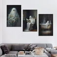 thumbnail image 4 of 3 Piece Halloween Ghost Canvas Wall Art For Living Room Wall Decorations For BedroomLandscape Painting Modern Home Decor Stretched And Framed Ready To Hang Pictures 16x24 inch 3pcs, 4 of 4