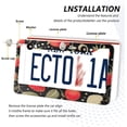 thumbnail image 5 of GZHJMY 2 Pcs License Plate Frame Strawberry Flower License Plate Cover Universal Aluminum US Car Tag Frame with 2 Holes and Screws for Front & Back License Plate Decorative, 5 of 7