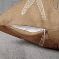 thumbnail image 2 of Set of 2 Linen Throw Pillow Cover Seas Day Vintage Beach Starfish Canvas Look Coastal Decorative Pillow Case Whimsical Home Decor Rectangle Queen Size 18x18 Inch Cushion Pillowcase, 2 of 6