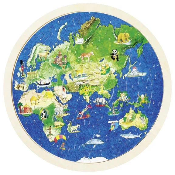 Goki America Puzzle World, Jigsaw Puzzles, Ages 3 