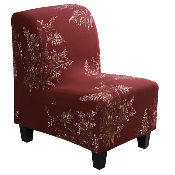 Armless Accent Chair Cover, Stretch Jacquard Chair Slipcover Soft Slipper Chair Covers Furniture Protector Covers for Living Dining Room Hotel Reception Chair