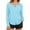 Blue, variant on CYMMPU Women's UPF 50 Long Sleeve Sun Protection Shirt, Lapel Collar Button Down Lightweight Outdoor Cover Up Gray XXXL