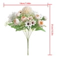 thumbnail image 2 of Flor artificial Tela de seda Ramo de flores falsas Fiesta de boda Fotografía Prop Decoración floral, Champán blanco tholdsy HA6620-02B, 2 of 6