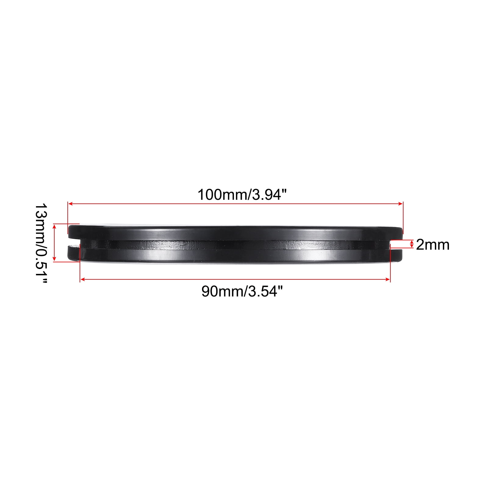 Rubber Grommet Round Double-Sided Mount Dia 90 mm ID 80 mm for Wire Protection Pack of 8