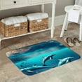 thumbnail image 7 of Sikiie Hawaiian Ship Dolphin Print Flannel Anti-slip Floor Mat 16x24in, Thickened Dustproof Entrance Door Mat Floor Mat for Kitchen, Bathroom, Laundry Room, 7 of 7
