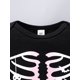 thumbnail image 4 of Lucakuins Bebé Niños Disfraz de Halloween Peleles de Murciélago Bebé Niños Niñas Body de Manga Larga con Estampado de Esqueleto con Sombrero Mono para Recién Nacido Disfraz Lucakuins moda, 4 of 8