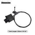 thumbnail image 3 of Cable de liberación del pestillo del capó delantero Unique Bargains para Ford F-150 1987-1991 para Ford Bronco 1987-1991 No.E7TZ16916A Negro, 3 of 6