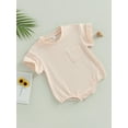 thumbnail image 3 of Bagilaanoe Newborn Baby Boy Girls Rompers Short Sleeve Bodysuits 6M 12M 18M 24M Infant Casual One Piece Short Jumpsuit, 3 of 8