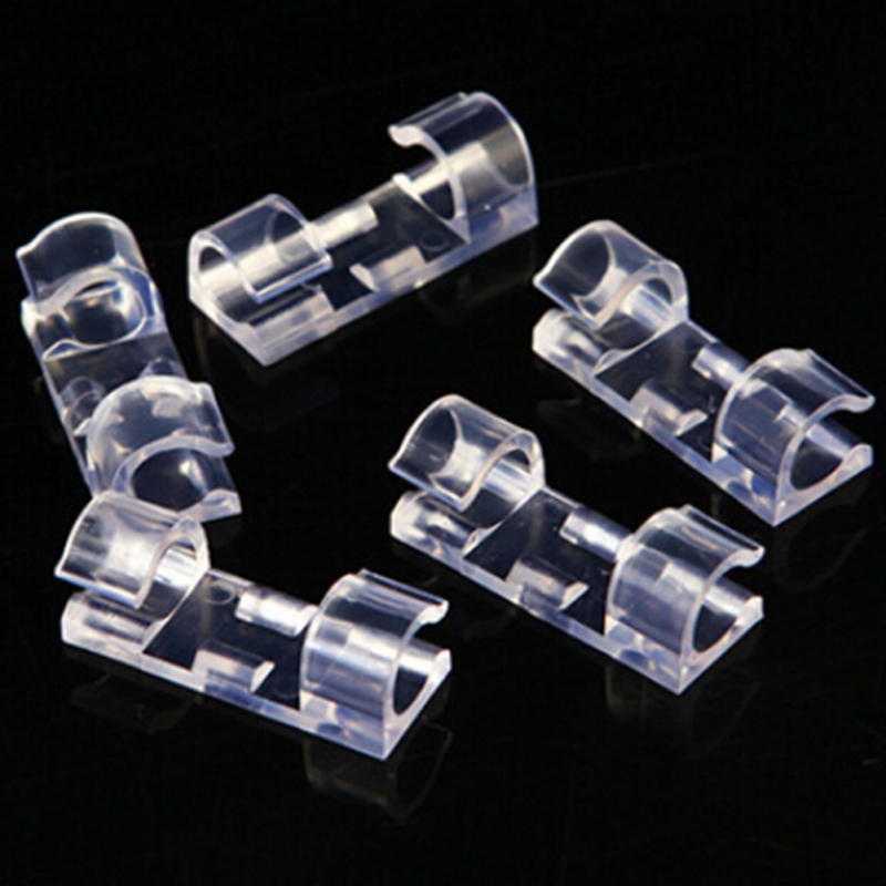 20 Pcs/lot SelfAdhesive Cable Clips for Organize Cables Transparent