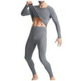 thumbnail image 3 of LONKITO Thermal Underwear for Men High Elasticity Long Johns Loungewear Shirts and Pants Outfit Sets Fall Winter Clothes, 3 of 8