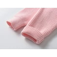 thumbnail image 4 of SGMVNU Toddler Girls Sweaters for Fall and Winter - Cute Bow Crew Neck Long Sleeve Drop Shoulder Loose Knit Pullover Tops for Girls, Toddler Baby Fall Clothes(y1202_3-Pink, Size 9-12 Months), 4 of 7