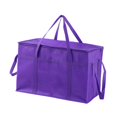 thumbnail image 1 of Bolsa térmica para entrega de pizza, impermeable, de gran capacidad, para compras de comestibles Violeta, 1 of 9
