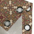 thumbnail image 4 of Ambesonne Mandala Grommet Curtain, Flora Leaves, 50" x 72", Pale Orange Dark Coral, 4 of 6