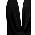 thumbnail image 5 of J. METHOD Women's Sleeveless Halter Neck Lightweight Low Cut Deep V Neck Sexy Draped Backless Top Blouse NEWT07 Black S, 5 of 6