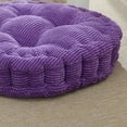 thumbnail image 5 of Cojín redondo de tatami para silla (40 cm/16", color café), diseño simple, para sillón, sofá, decoración interior, grueso, para el hogar, la oficina, el comedor, el coche y la sala de estar., 5 of 5