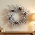 thumbnail image 2 of Melrose Iced Branch with Pinecone Artificial Christmas Wreath, 24-Inch, Unlit, 2 of 2