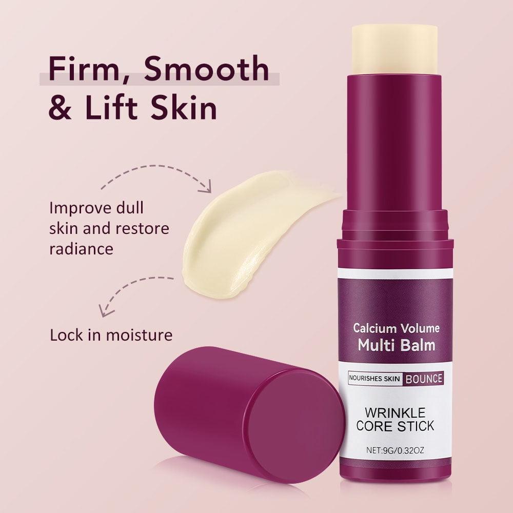 Calcium Volume Multi Balm Stick, 5Pcs Moisturing Stick to Support Skin Firmness and Hydration, Suitable for Eyes, Face, Neck, All Skin Types, 9g/0.6Oz