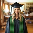 thumbnail image 6 of Haiem Buffalo Plaid Green Black Pattern Graduation Stole 2024 | Premium Satin Sash for Graduation Ceremony, 6 of 7