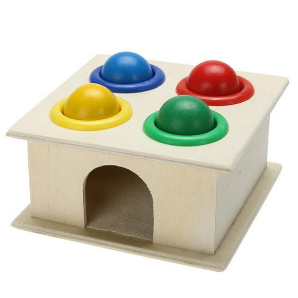 IROINID Education Toys,Learning Toys,Christmas Toys for Kids,Toys for Girls Boys,Educational Toys Wooden Hammering with Box Color Toy