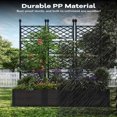 thumbnail image 7 of 3Pcs Plastic Plant Box With Metal Trellis,Raised Garden Bed With Trellis Planter For Climbing Plant,Outdoor Raised Planter Box Privacy Screen For Climbing Plants Vegetable,Planter Box For Backyard, 7 of 7