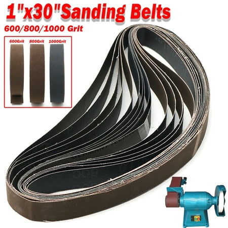 15pcs 1x30 Inch Sanding Belts 600/800/1000 Grit Grinding Polishing Wheels Aluminum Oxide Sandpaper Sand (Best Grinding Wheel Dresser)