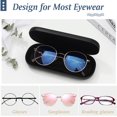 thumbnail image 4 of Estuche rígido para gafas, caja para gafas de sol de cuero PU, estuche para gafas florales, estuche protector para hombres, mujeres y niños ER, 4 of 5