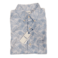 thumbnail image 2 of ROWM Men's Short Sleeve Floral Shirt Cotton Sky Blue size L, 2 of 2