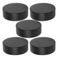 thumbnail image 2 of WEUVEB Black PU Floor Hockey Training Pucks Set of 5 Practice Hockey Pucks for Indoor and Outdoor Use, 2 of 8