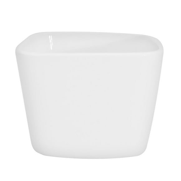 CAC China F-CQ7 Fortune Tasse Carrée en Porcelaine Super Blanche de 3-1/2 Pouces, Boîte de 48