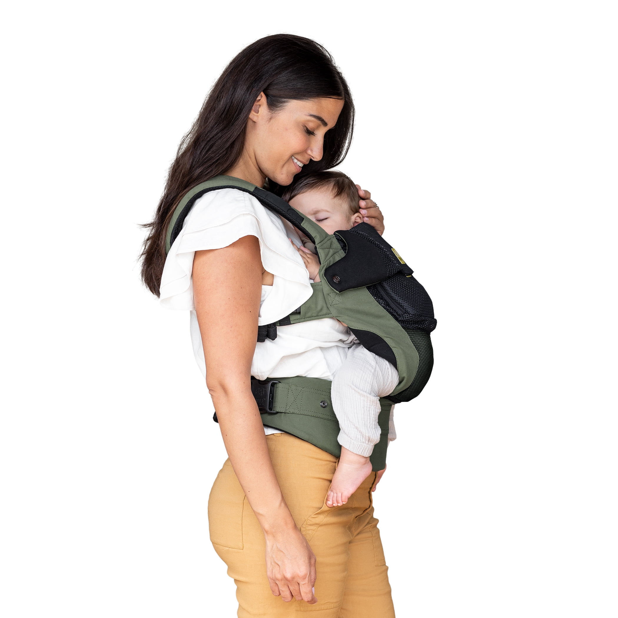 LÍLLÉbaby Complete 6-in-1, Deluxe Airflow Ergonomic Carrier in Olive/Black