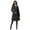 Black, variant on Women's Plus Size Pleated Trench Coat