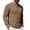 Brown, variant on Mens Henley Shirts Casual Stylish Tshirt Lightweight Summer Basic Tee Solid Long Sleeved Stand-up Neck Button Casual Breathable T-shirt Wine S