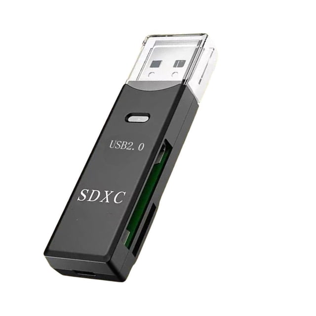 USB 3.0 Card Reader - Dual Slot SD/TF - High Speed Transfer - Compatible with Windows, Mac, Linux