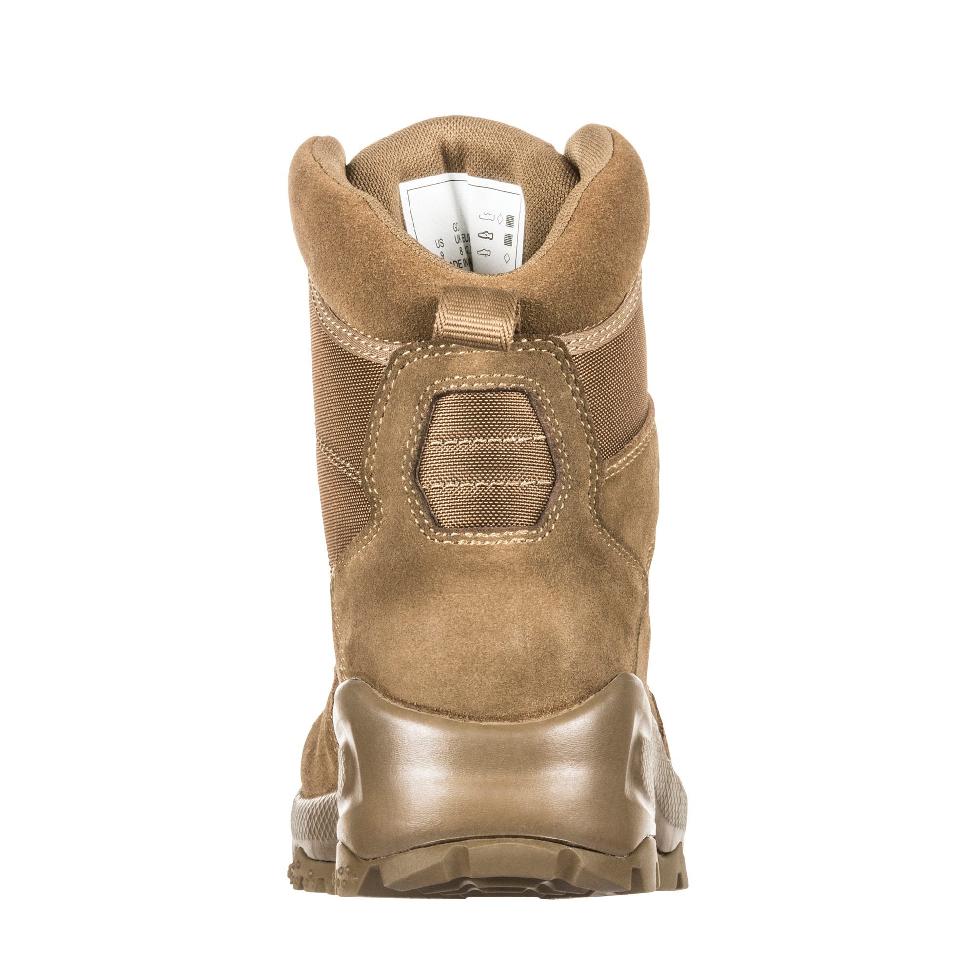 5.11 Work Gear Men's ATAC 2.0 6-Inch Desert Boots, NZ Ortholite Footbed, Slip-Resistant, Dark Coyote, 8 Regular, Style 12402 - image 4 of 6