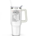 thumbnail image 2 of Gift for Girlfriend 40 Oz Stainless Steel Tumbler with Handle and Straw, Present for Anniversary, Valentines, Birthday Cup for Her - Romantic Love Coffee Cup for Lover, 2 of 7