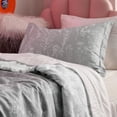 thumbnail image 4 of Juego de edredón Bedsure Twin gris con diseño floral, 2 piezas, 4 of 6