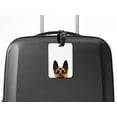 thumbnail image 5 of WIRESTER Rectangle PU Leather Luggage Tags for Travel Suitcase Baggage 4.05 x 2.83 inches - Animal Black Tan German Shepherd Dog, 5 of 7